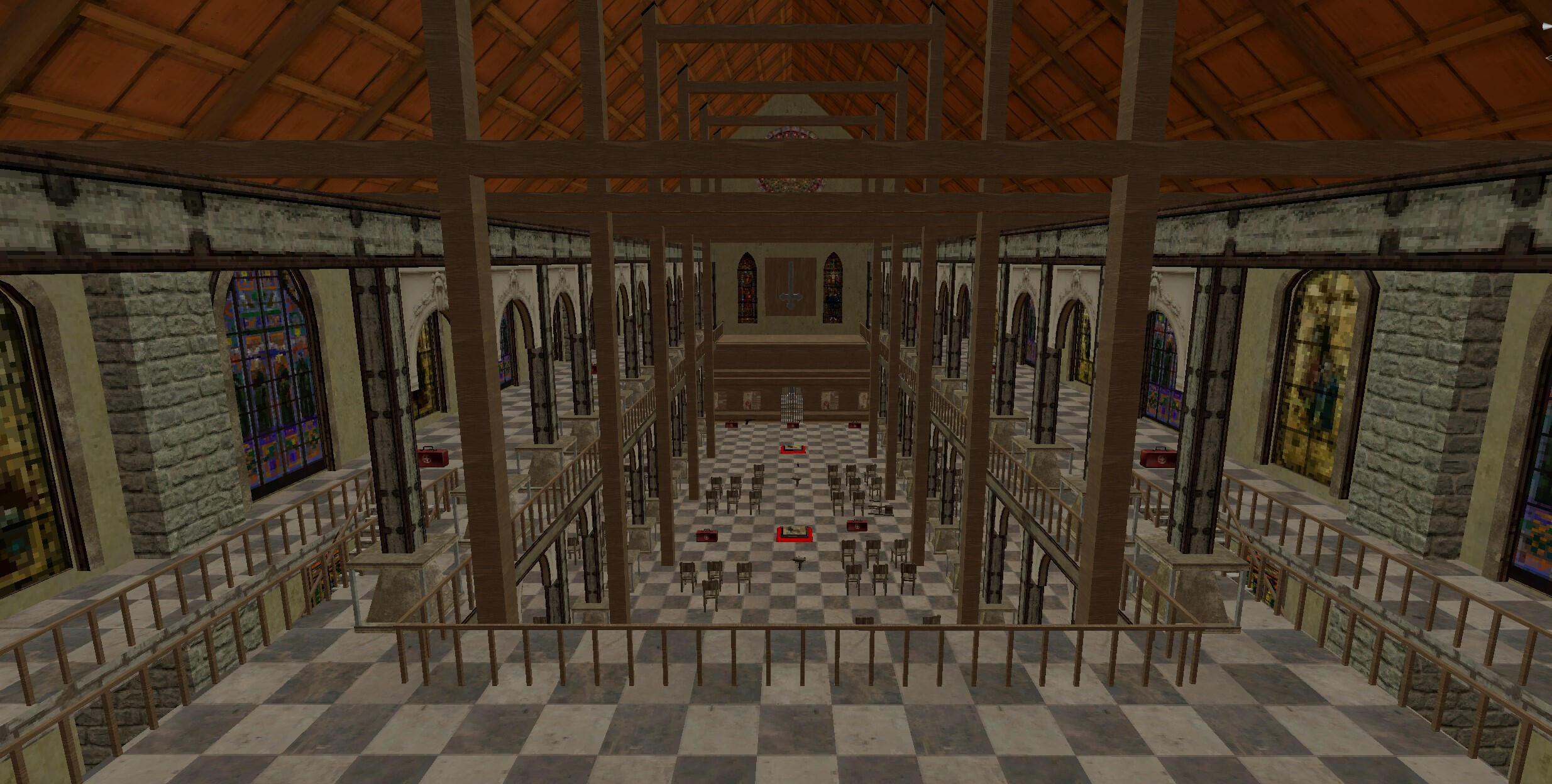 Meant to slow the pace before the final fight — using architecture and tone to create weight and finality.